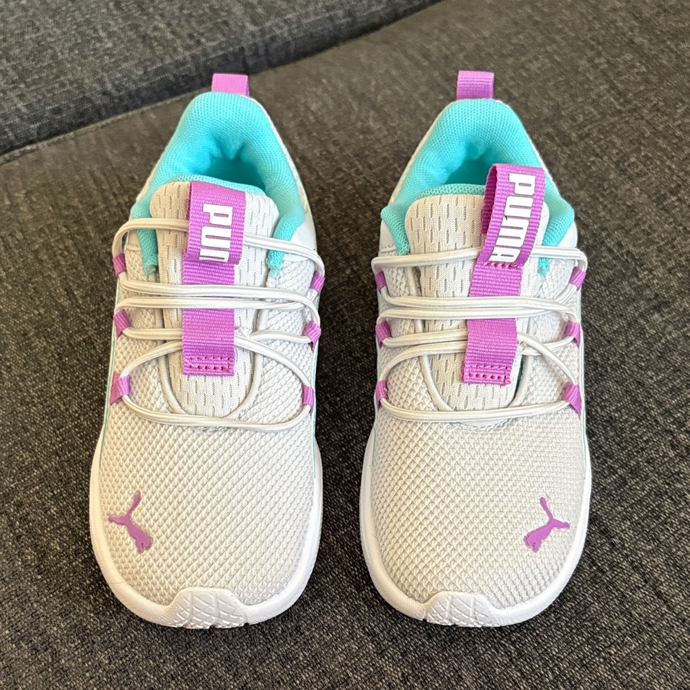 Puma Kids Sneakers - Light Gray and Lavender